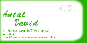 antal david business card